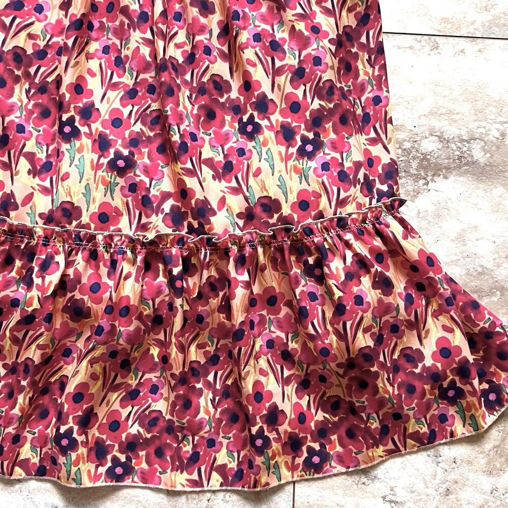 Fossil Sun Dress Floral Pattern Sz M Spaghetti Strap Sleeveless Spring Summer - Picture 12 of 15